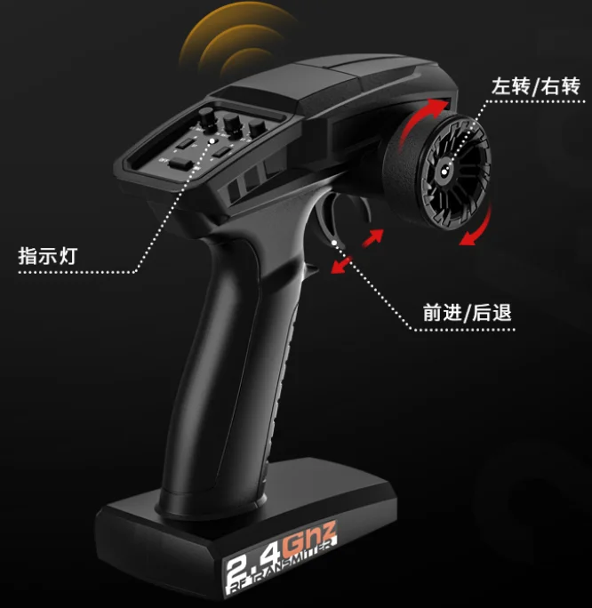 Kf10 rc carro 1/10 escala caminhão sem escova 50 km/h veículo off-road 80m distância de controle remoto com luz led para presente do miúdo