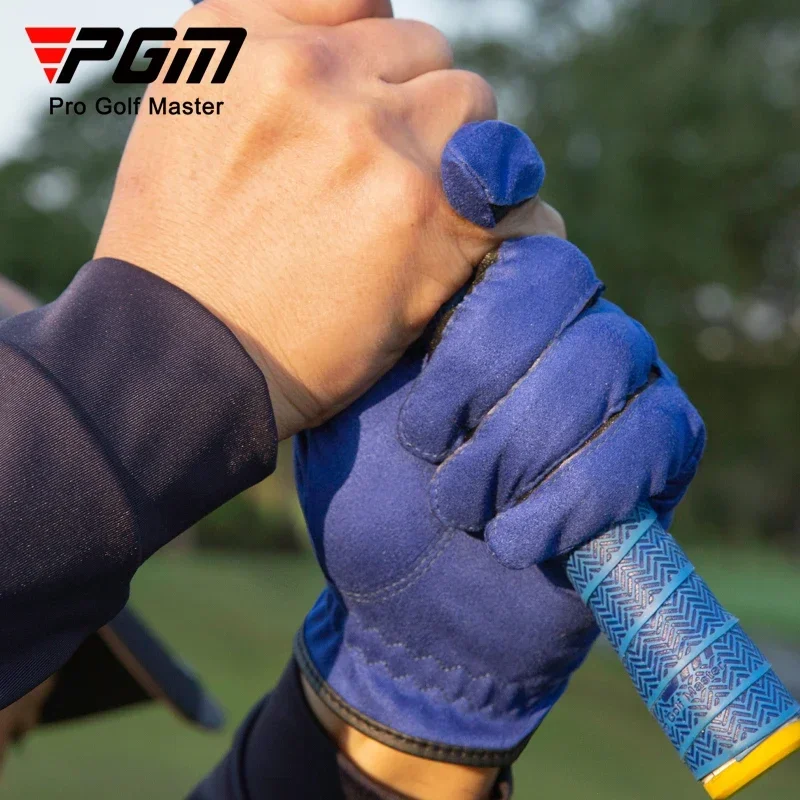 PGM 1 Pcs Men Microfiber Non-slip Golf Gloves Male Breathable Left Right Hand Mittens Men Elastic Wear Resistant Sport Gloves