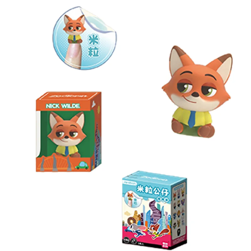 جديد ديزني Zootopia جودي هوبس نيك وايلد بوجو كلاهاوسر أنيمي نموذج نموذج الأرز الحبوب دمية صندوق أعمى لعبة حلية هدية عيد ميلاد #5