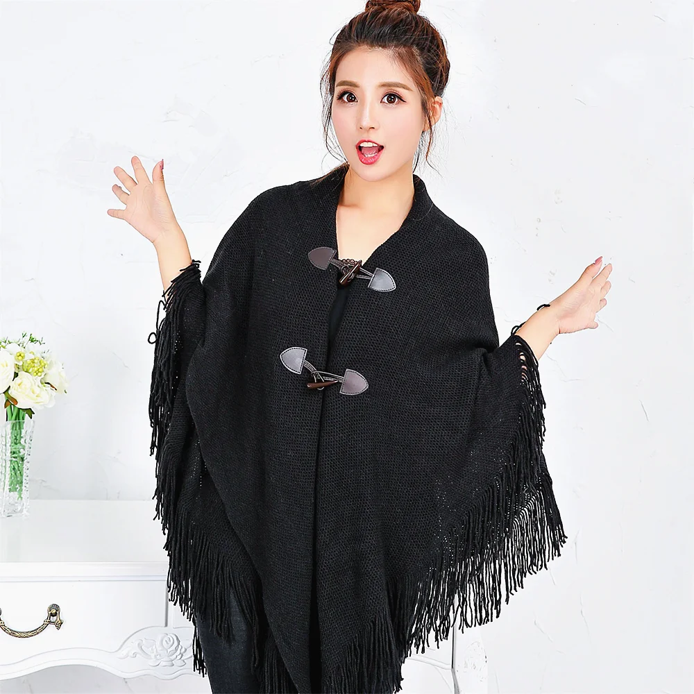 가을 봄 니트 태슬 카디건 여성용 비대칭 배트윙 스웨터 코트 빈티지 비대칭 코튼 혼방 니트웨어