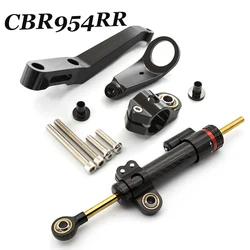 Fiber Carbon Steering Damper Stabilizer Motorcycle For Honda CBR929RR CBR929 RR CBR 929 RR 929 Dampers Mount Bracket Support Kit