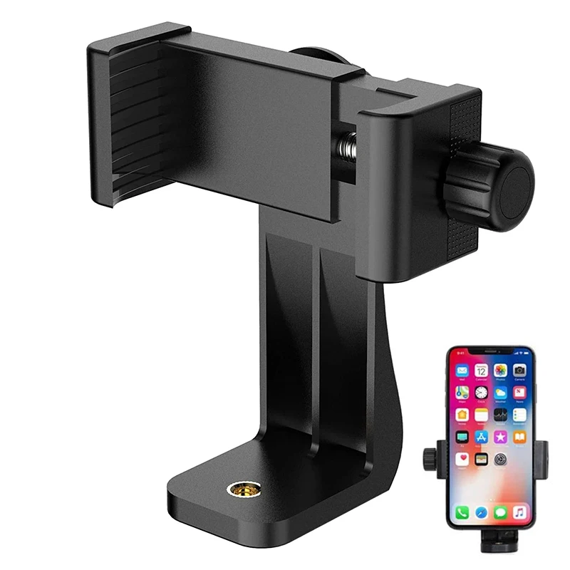 Universal 360 Degree Rotatable Mini Lightweight Phone Clip 1/4 Screw Cell Phone Holder Desk Tripod Mount Accessories for Phone