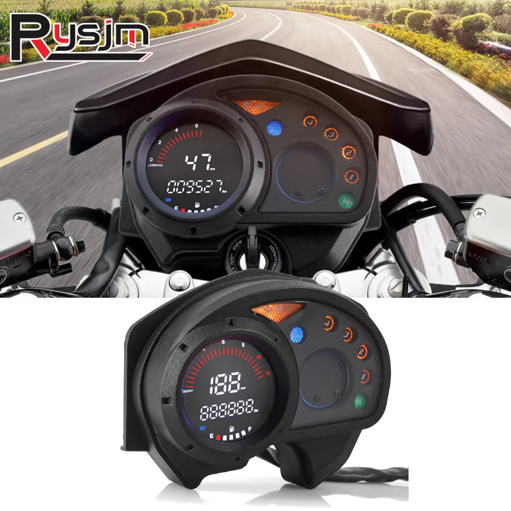 Digital Motorcycle Speedometer RPM Motobike Dashboard Fuel Level Meter Turn Signal Waterproof Gauge fit for Honda XRM110 RS1