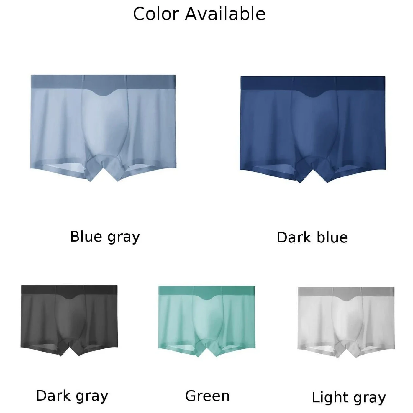 Mens Sexy Pouch Middle Waist Underwear Briefs Solid Underpants Elastic Panties Ice Silk Men Underwear