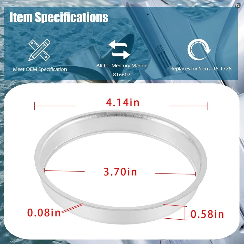 816607 Bellows Sleeve Ring Fits for Mercrusier Alpha One Gen II/2 1991 and Up Replaces for 18-1728