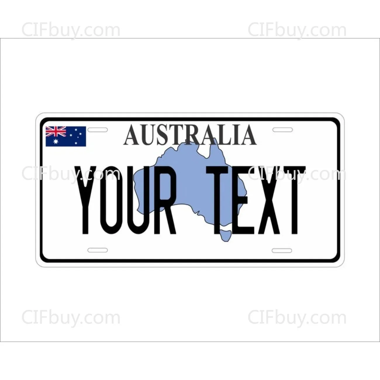 Australia Map Custom Metal Decor Plaque, Home Garage Wall Novelty Ornament (For Decoration Only)