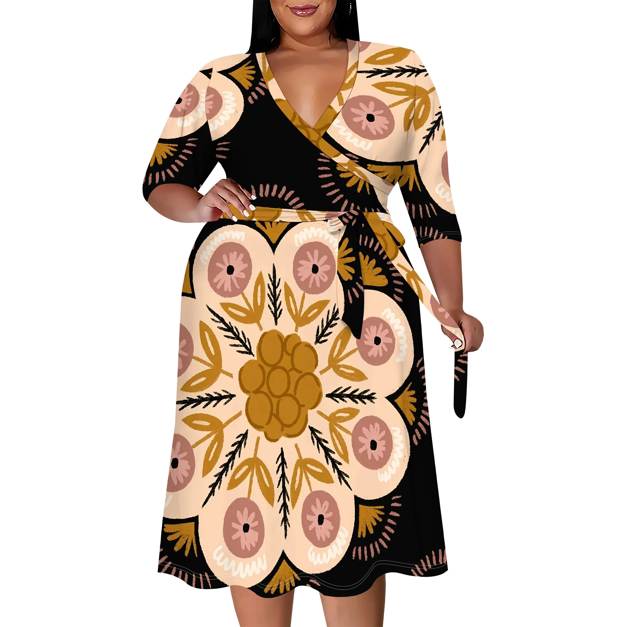 Рисунок 2 - Платье с запахом в народном стиле