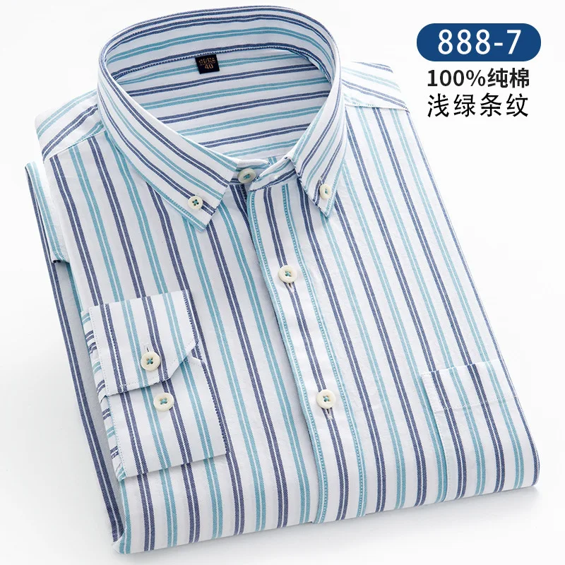 

Spring Autumn New Men Cotton Long Sleeve Shirt Blue Men Business Casual Business Shirt