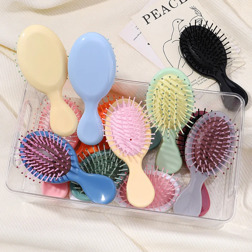 

Solid Color Air Cushion Comb Anti-static Hair Brushes Tangle Detangle Shower Massage Hairbrush Comb Salon Accessories Pink
