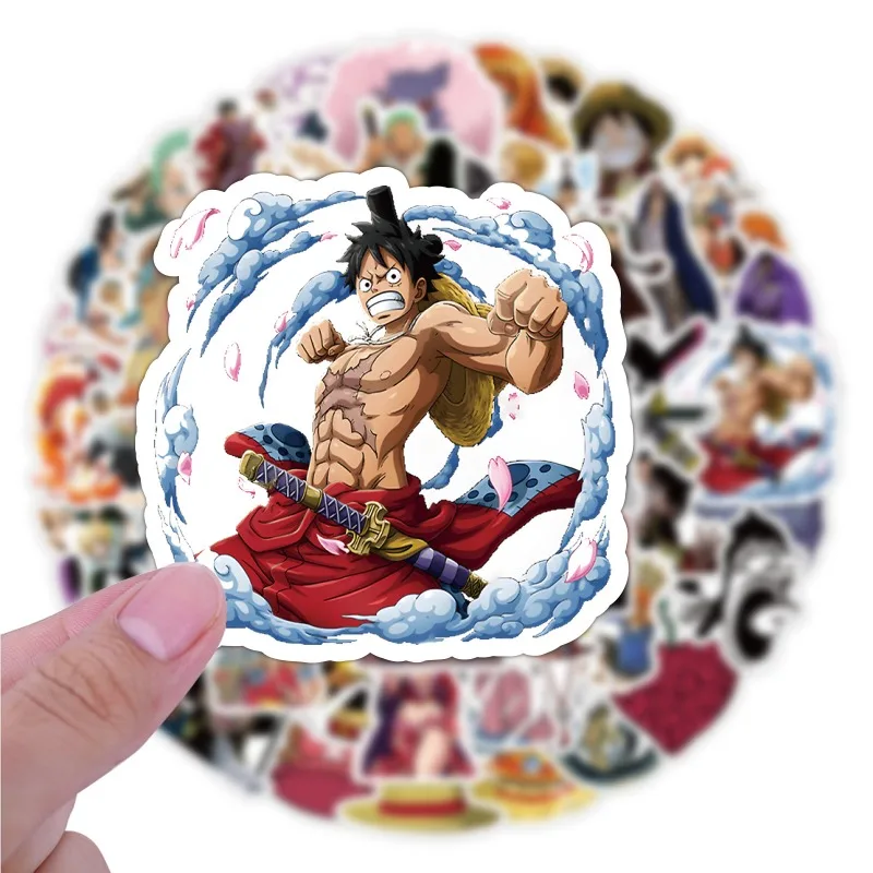 

60pcs One Piece Anime Stickers Phone Case Laptop Motorcycle Skateboard DIY Decorative Waterproof Stickers Decals Toy