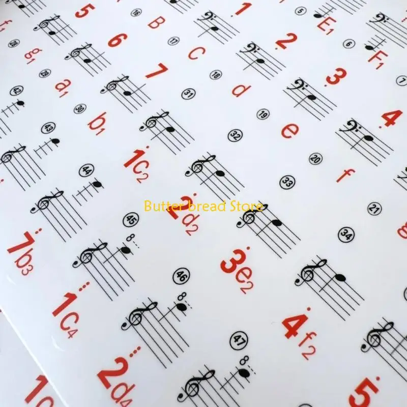 W89C piano toetsenbordstickers verwijderbaar 88/61/54/49/37 sleutels piano sleutellabels notes