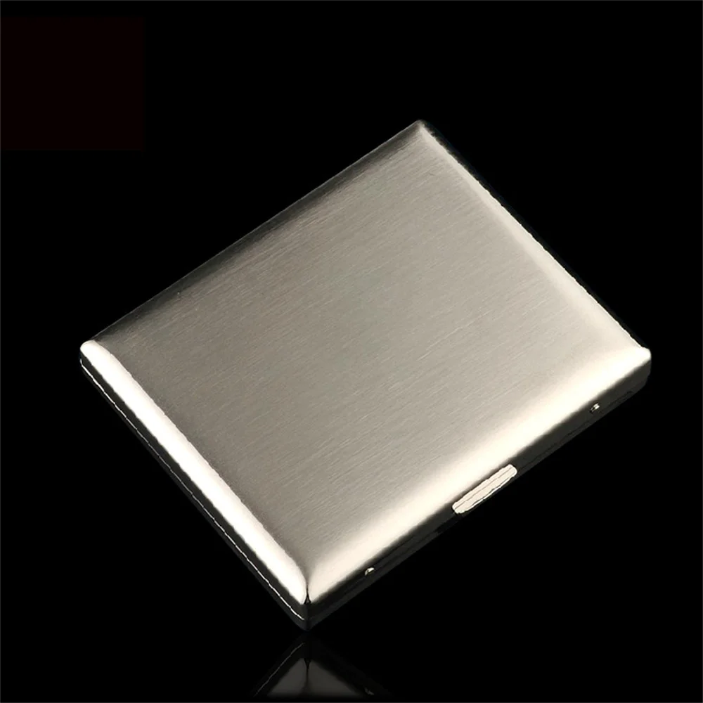 Retro Double Open Stainless Steel Cigarette Case 20 Sticks Capacity Cigarette Holder For Men Vintage Tobacco Cigarette Box Tools