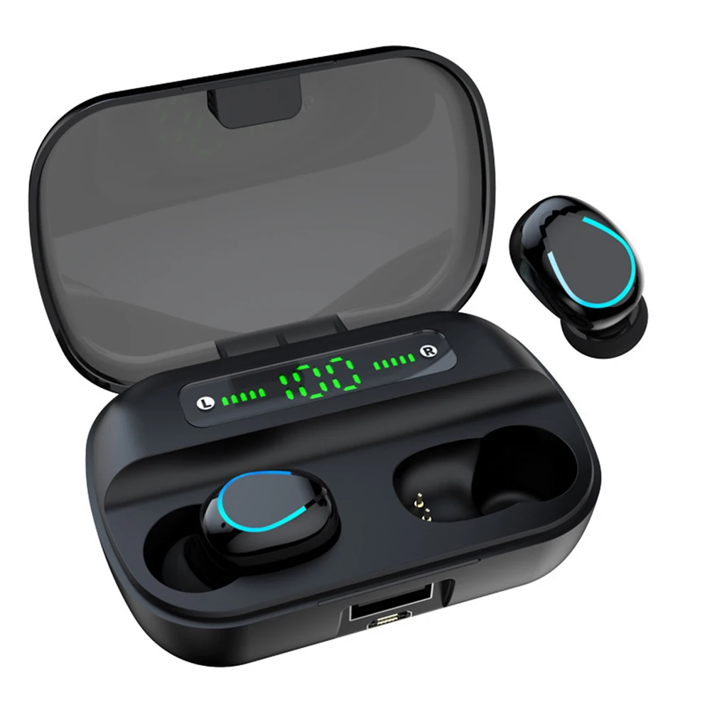 

1Pcs Wireless Earbuds Noise Cancelling Waterproof Ipx7 2000mAh Charging Case Touch Control Heavy Bass Headset Portable Outdoor