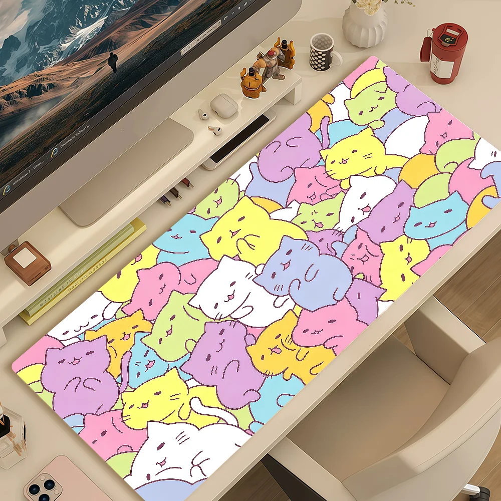 Mouse Cartoon Pad MousePad Non-slip Lockedge Office C-Cute Cat Student Gaming Thickened Large Writing Pad Cushion
