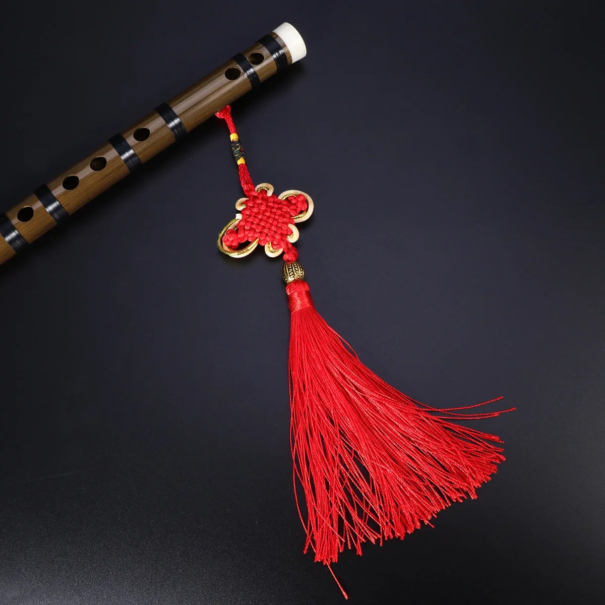 

Chinese Musical Instrument Handmade Flute Random Color Bamboo Unique Look Traditional