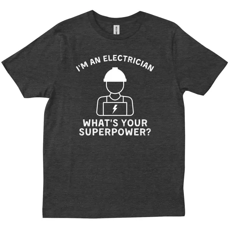 أنا كهربائي ما هي قوتك الخارقة مضحك ريترو فريندز تي شيرت