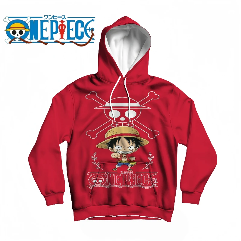 

One Piece Luffy & Straw Hat Pirate Logo Hoodie Printed Anime Design Streetwear Pullover for Fans Casual Cosplay & Daily Wear Top