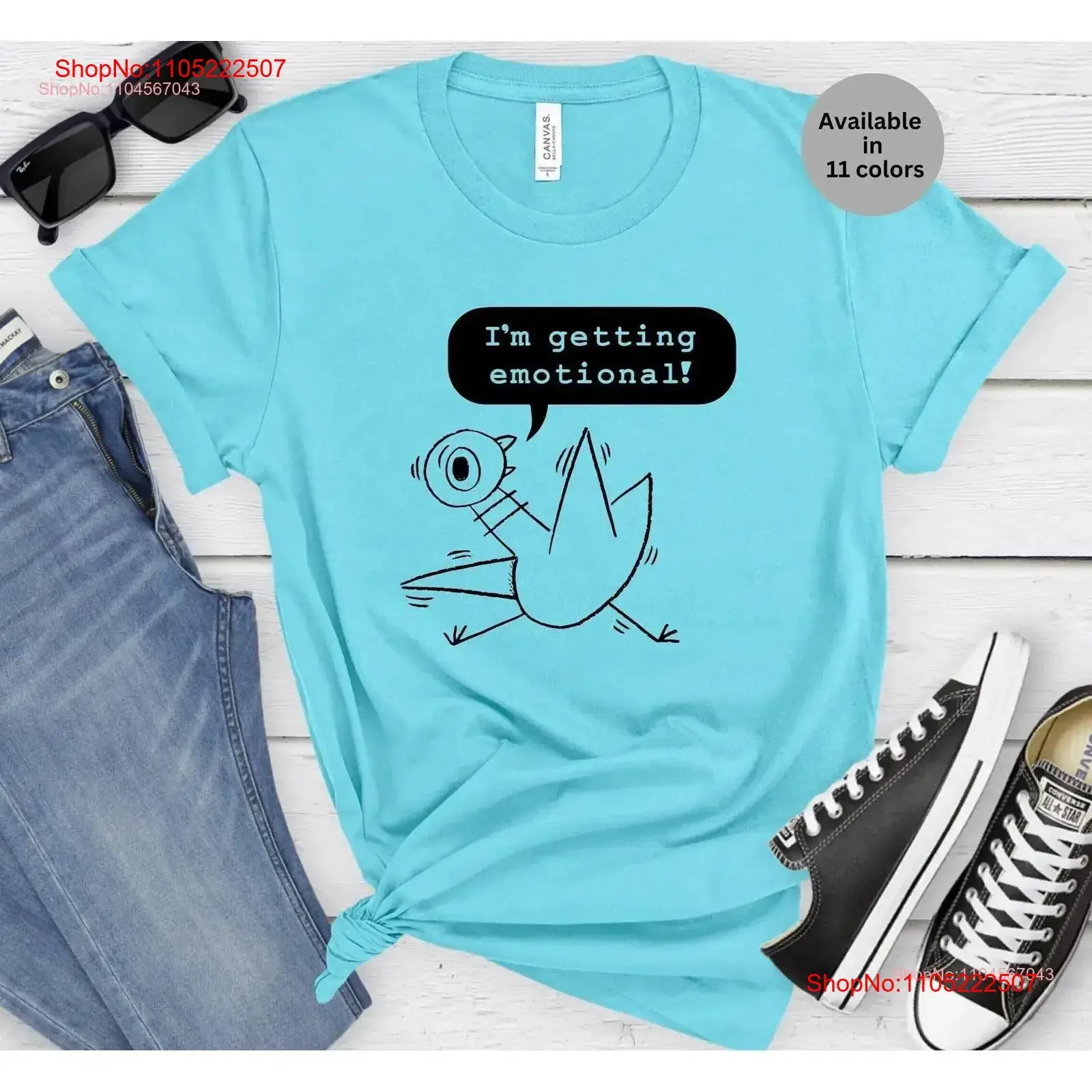 

I'm Getting Emotional PigeonT T Shirt Mo Willems book tee back to school SPED behavior specialisT fun character vintage Washed