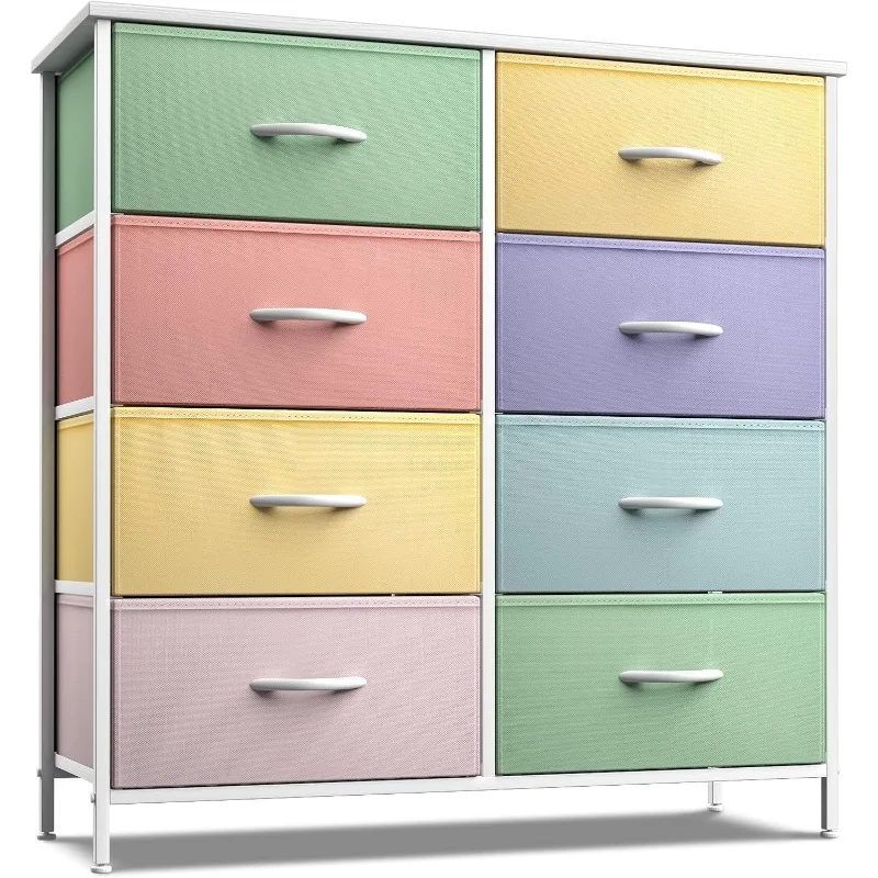 

Sorbus Kids Dresser with 8 Drawers - Furniture Storage Chest Tower Unit for Bedroom,Hallway,Closet,Office Organization(Pastel 1)
