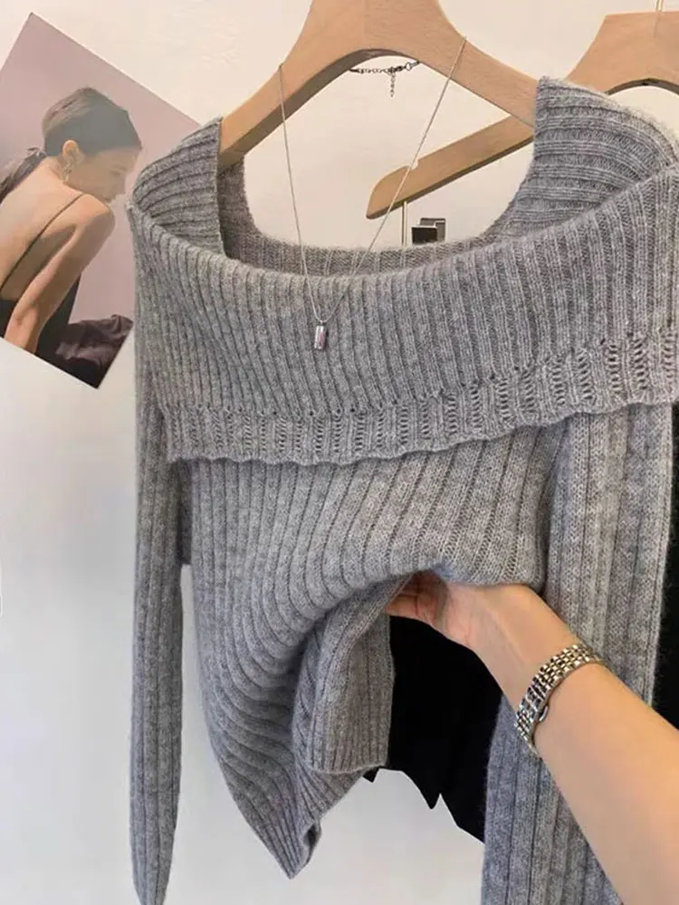 Ele Korean Sle Long Sve Sweter Dzianinowy Wygodna Warstwa Bazowa irt Sli Bielizna Wewnętrzna Prosty Design Premium Feeling