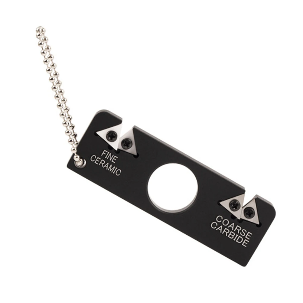 

Portable Knives Sharpener Fixed Angle Grinding Tool Small Sturdy Black Outdoor Easy Operation Without Extra Tools Practical