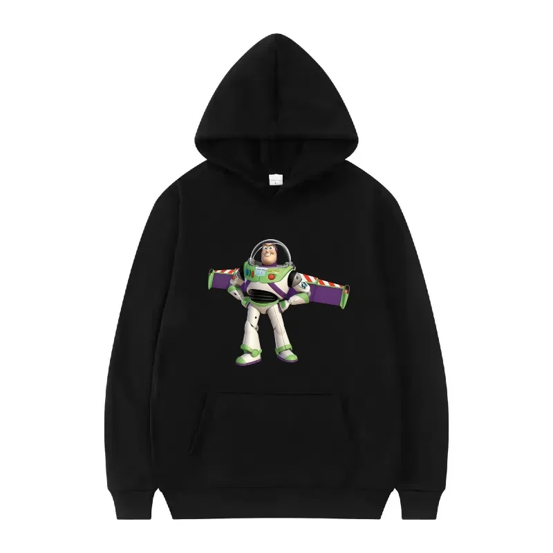 디즈니 토이 스토리 패턴 여성 패션 스포티 루즈 블랙 가을 탑 의류 풀오버 여성용 저렴한 90년대 후드티 남성용 스웨트셔츠