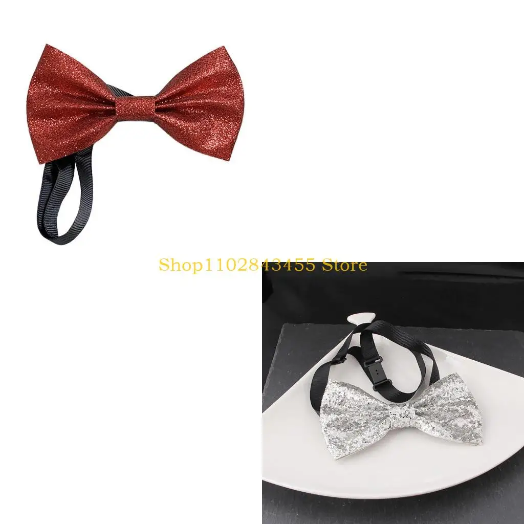 49MC Trendsetting Women's Bowtie Soft Butterfly Adjustable Bows Knot Bows Ties for Special Occasion and Fancy Dress