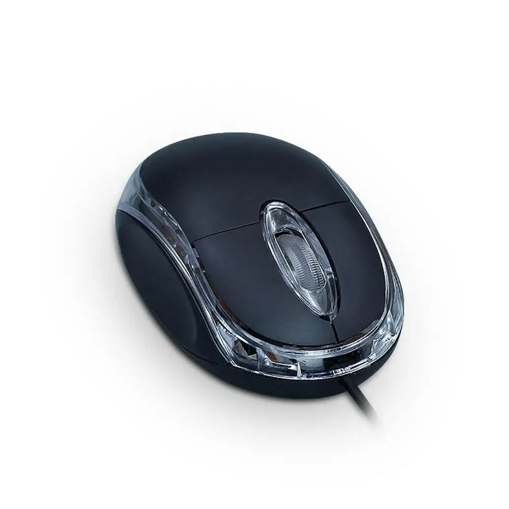 USB Wired Black Laptop Mice Ergonomic Optical Office Mouse 1000 DPI Precise Scroll Usb Wired Office Mouse Play