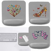 Mice Mat Soft Mousepad Protecting The Wrist Square Comfortable Ergonomic Thickened for PC Laptop Computer for Butterfly Pattern