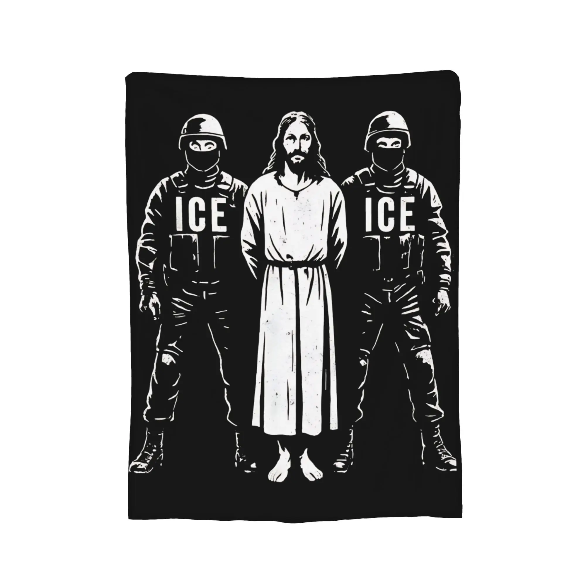 Super Soft Melt ICE Abolish ICE Anti ICE Political Throw Blanket Premium Fleece Flannel Blanket Cozy Plush Bedspread All Season