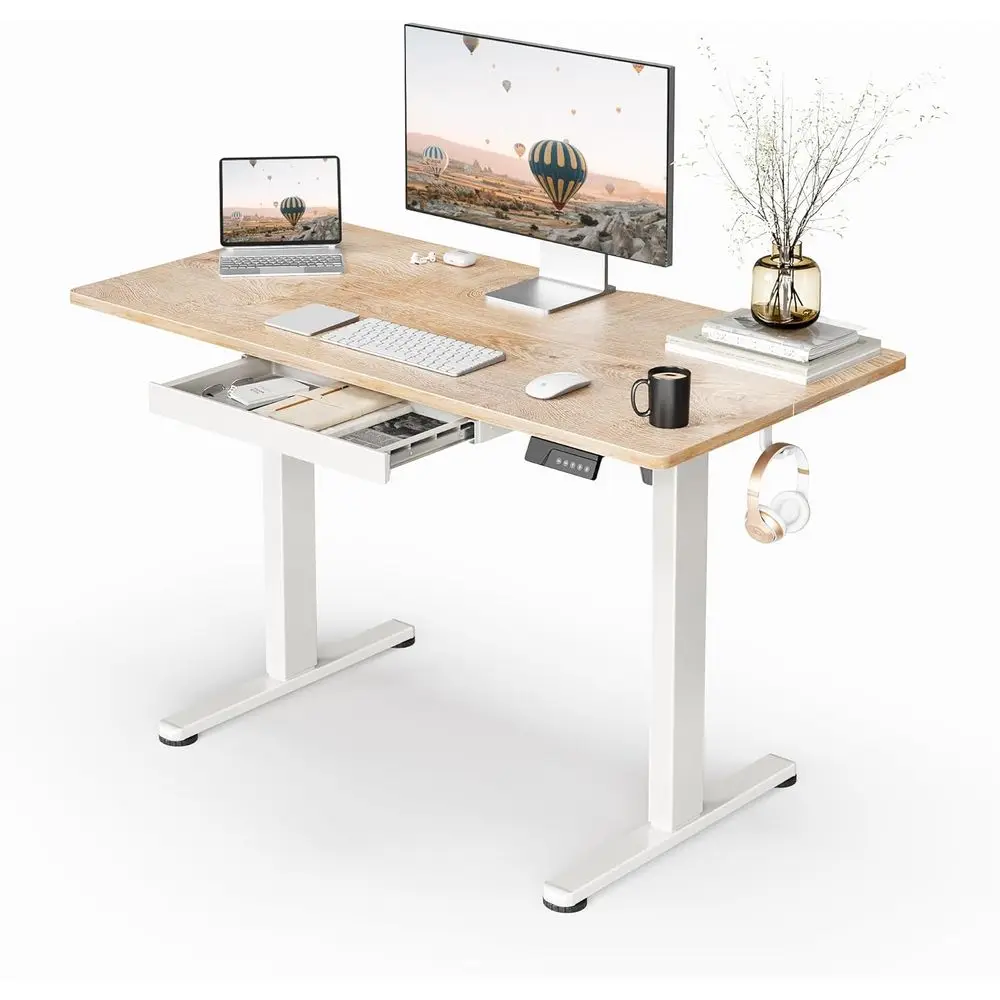 

Регулируемый по высоте стол-трансформер 55 x 28 дюймов с 3 настройками памяти, натуральное покрытие, для домашнего офиса