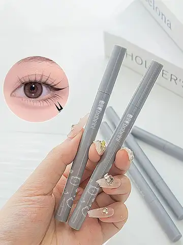 Double-claw eyeliner extremely thin two-claw lower eyelashes eyeliner liquid pen is waterproof, non-smudge and sweat-proof