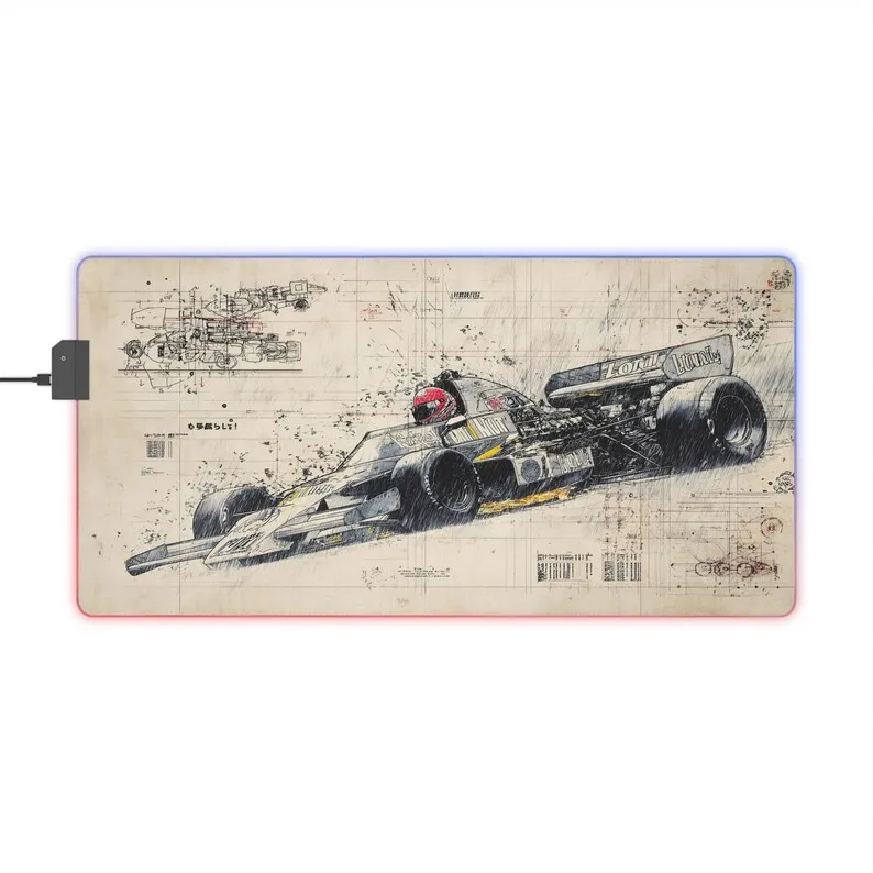 لوحة ماوس F1 Niki Lauda: حصيرة مكتب RGB Formula1 #6