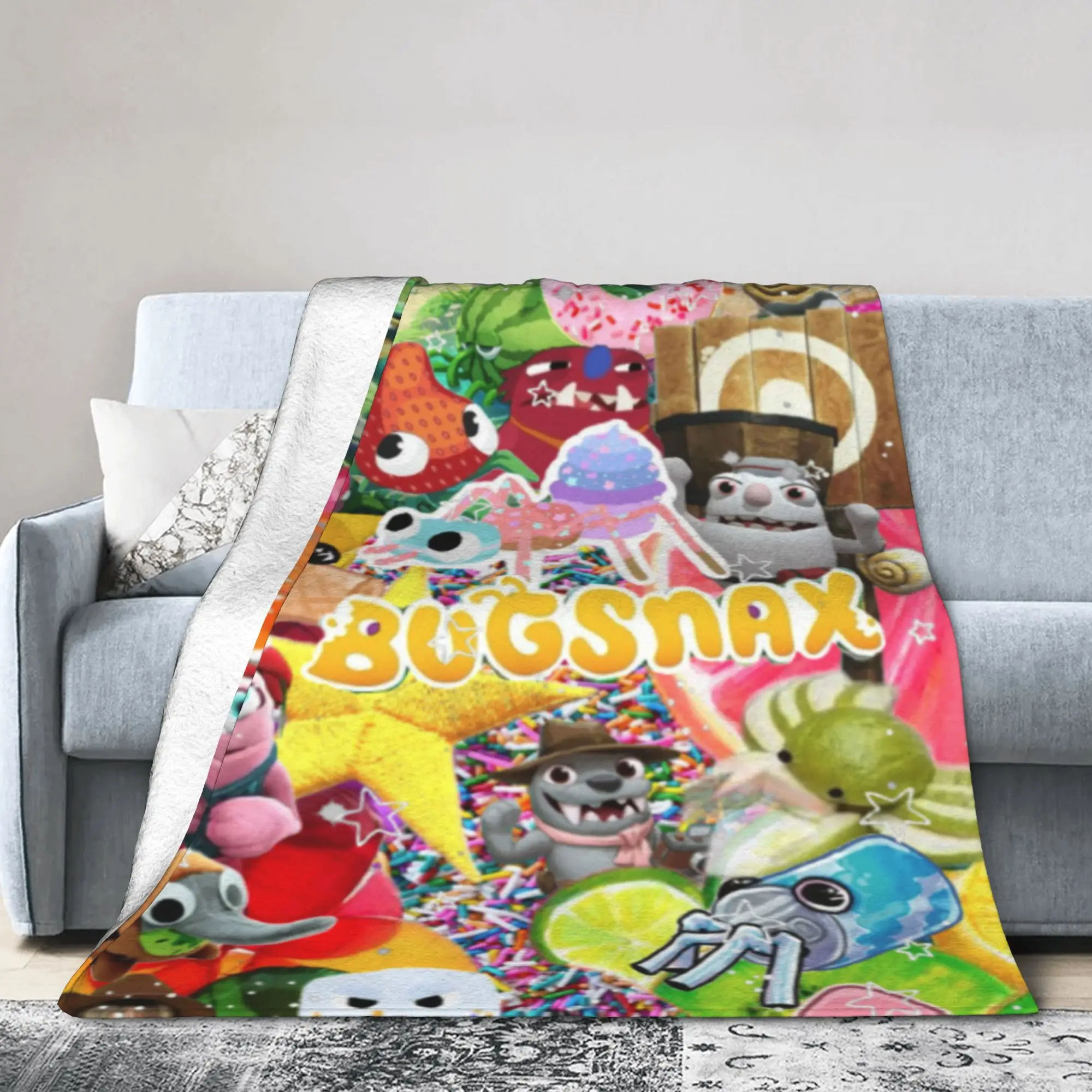 Bugsnax Accessories Blankets Super Soft Fleece  Throw Blankets Relax Quilt