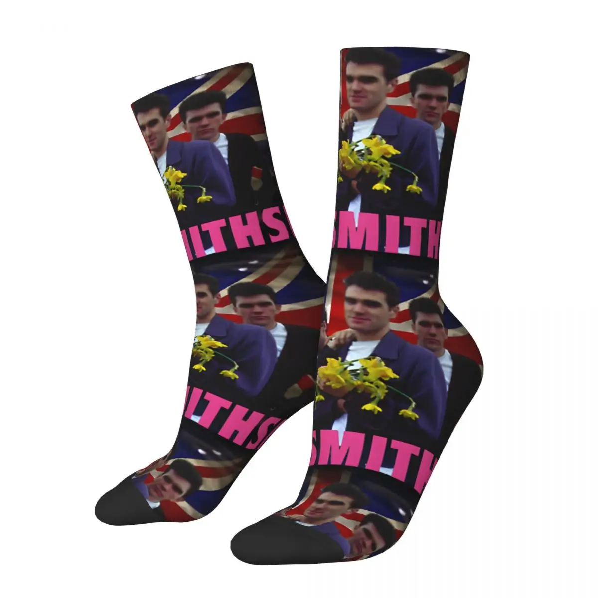 Funny Happy Morrissey Vintage Harajuku The Smiths Hip Hop Novelty Seamless Crew Crazy Sock