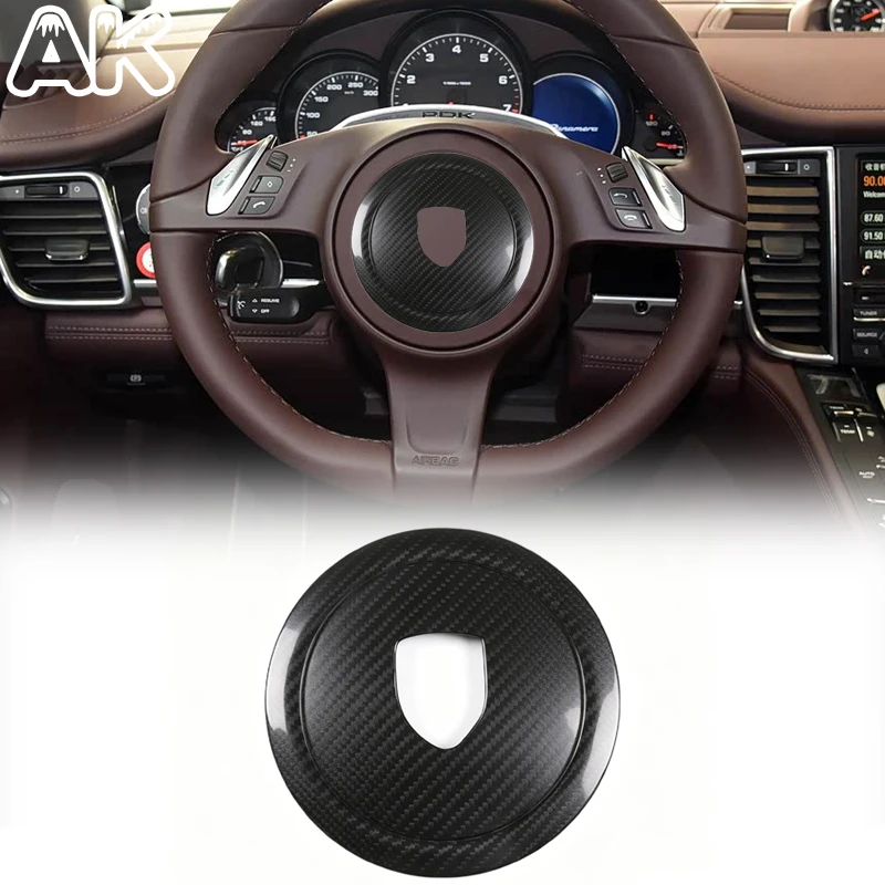 

Декоративная накладка на руль из настоящего карбона для Porsche Panamera, Cayenne, 911, Boxster, Cayman