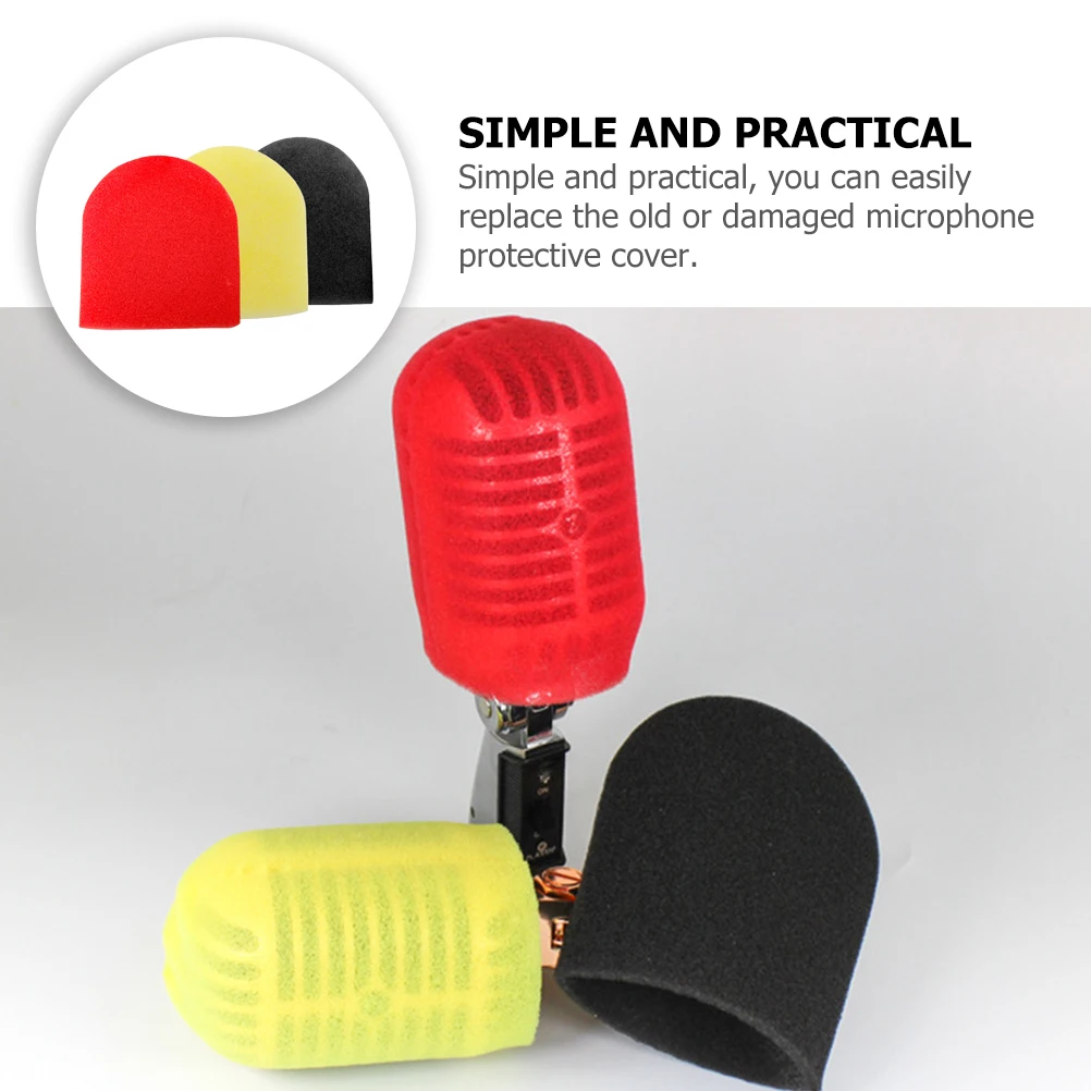 

15 Pcs Microphone Cover Sponge Boom Covers Disposable Mic Covers for Microphones Pop Filter Protect Dust Dirt Reduce Noise Wind