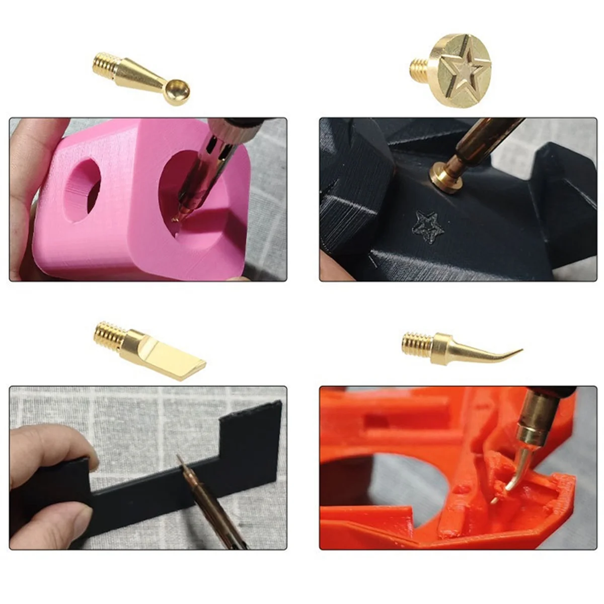 Soldering Iron Tips Heat Insertion Tips Kit Replaceable Soldering Welding Iron Tips Kit for 3D Printer Flimanet Parts