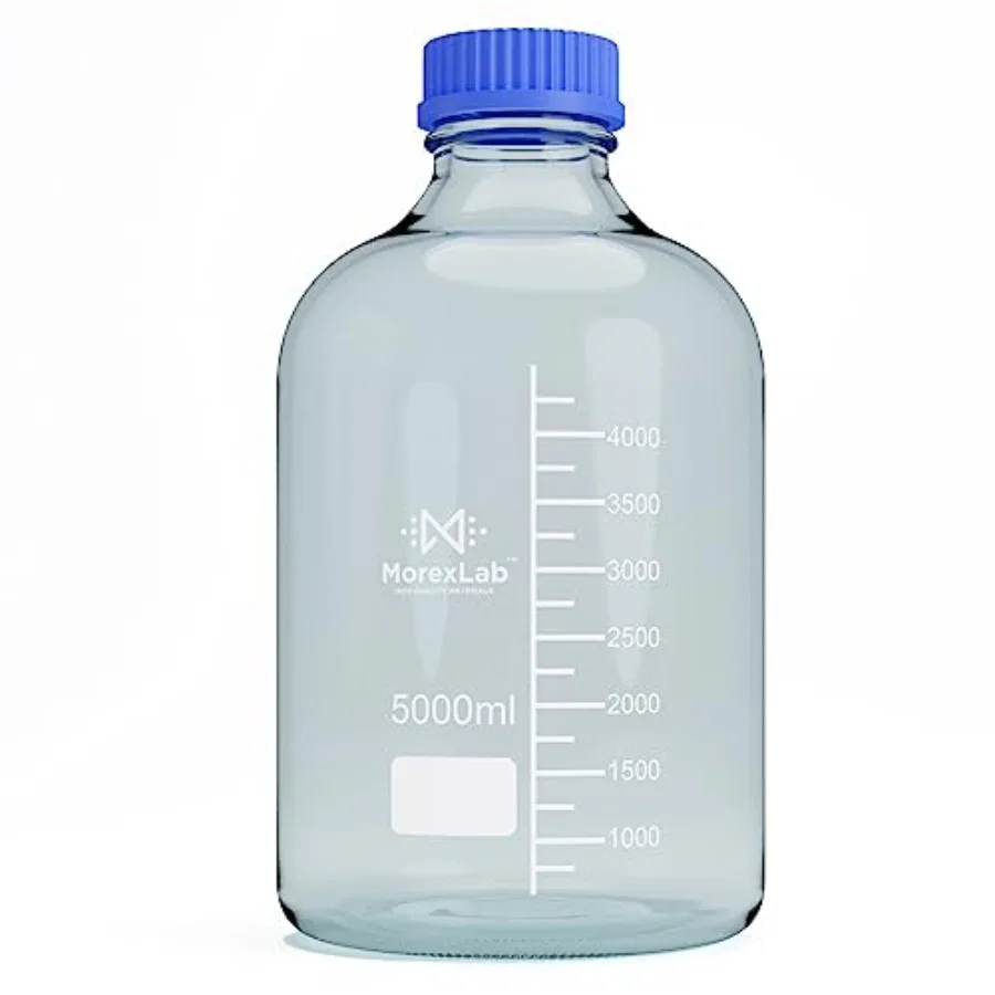 

5000ML Storage Glass Bottles 1pc Round Media Storage Bottle Borosilicate Glass Bottles Safe Probe Storage Glass Storage Bottles