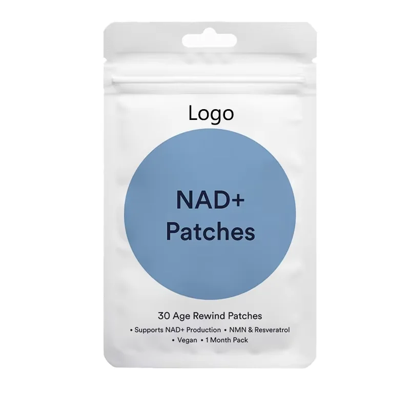 Vegan NAD+ Skin Patches 30 Counts Daily Body Care Stickers with NMN Resveratrol One Month Transdermal External Skin Patch