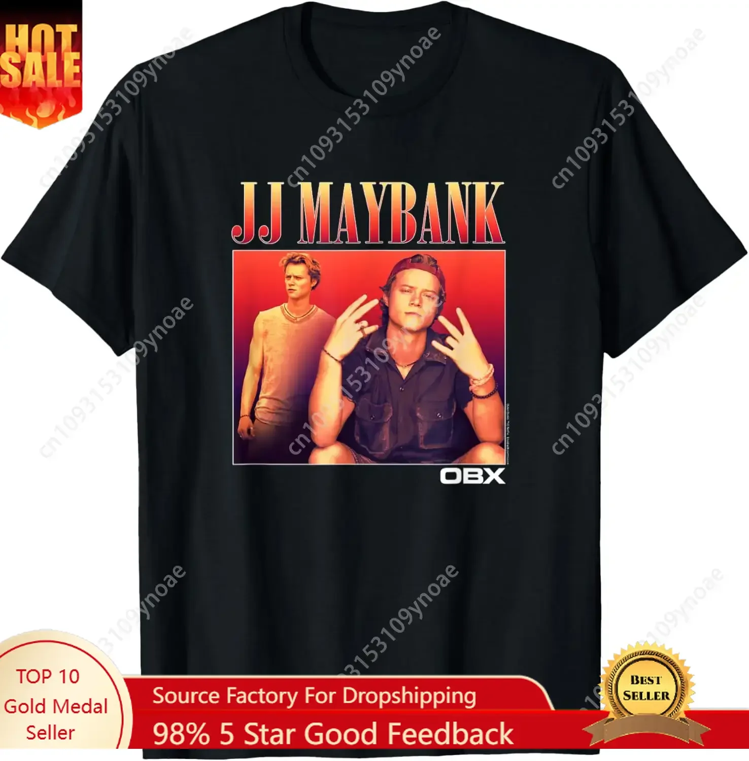 Outer Bank JJ Maybank Portrait TShirt Man Women Cotton Tee Soft Shirt Breathable Classic Return Top Short Sleeves Movie Fans