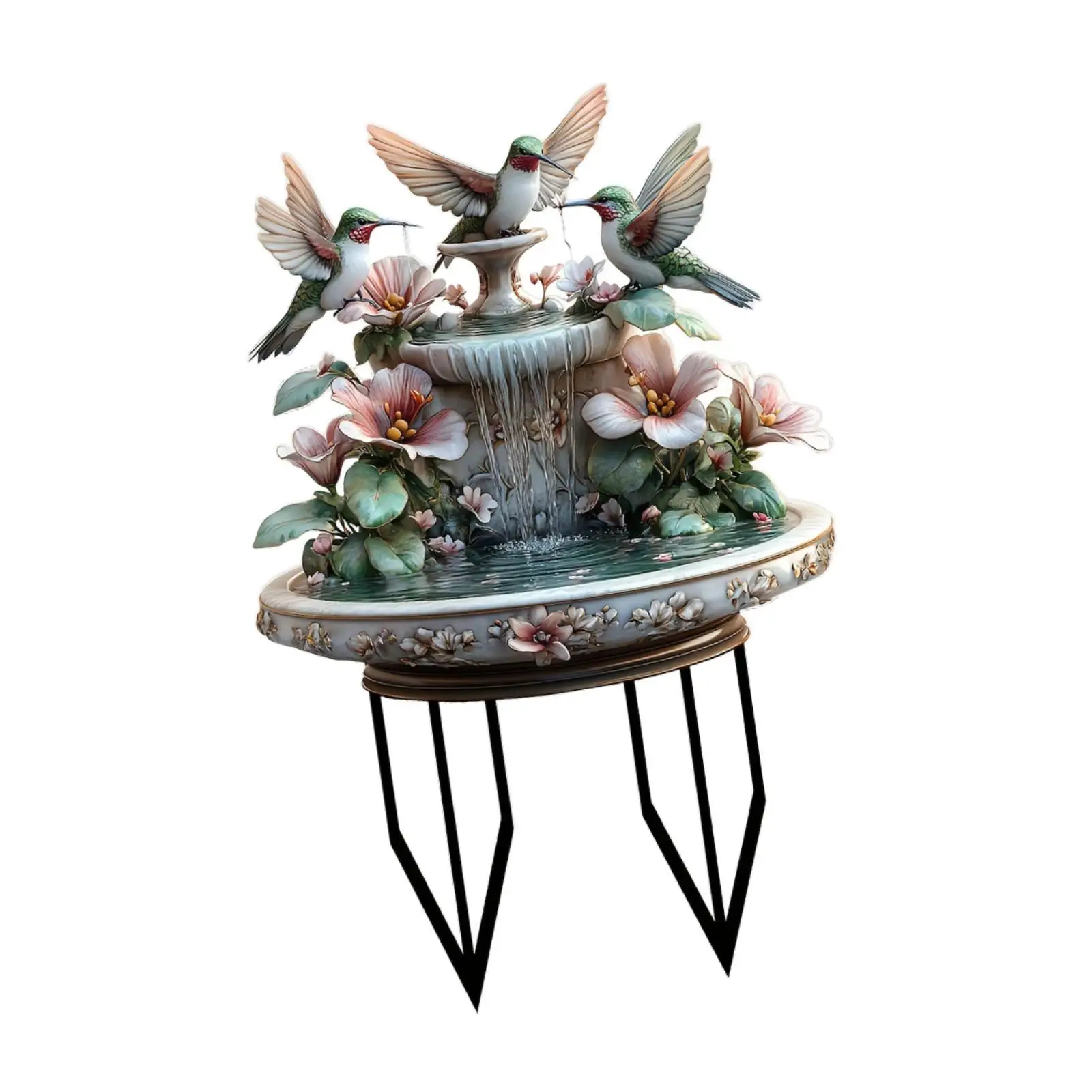 Garden Hummingbird Stake, Yard Sign Stake 2D Centerpiece, Ornament, Garden Decor, Acrylic Decorative Stake for Pathway