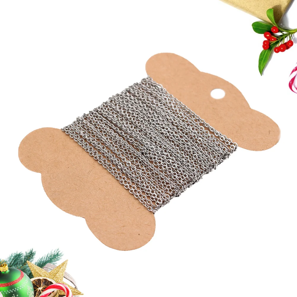 

1Pcs 5m Stainless Steel Chain for DIY Necklace Kits Jewelry Craft Decoration Accessories Silver Durable Plating