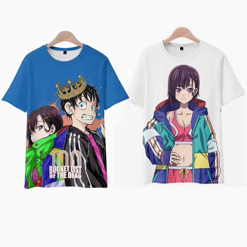 Anime Zom 100 Bucket List of The Dead 3D Print T Shirt Women Men Akira Tendou Shizuka Mikazuki Cosplay Funny Tshirt Graphic Tees