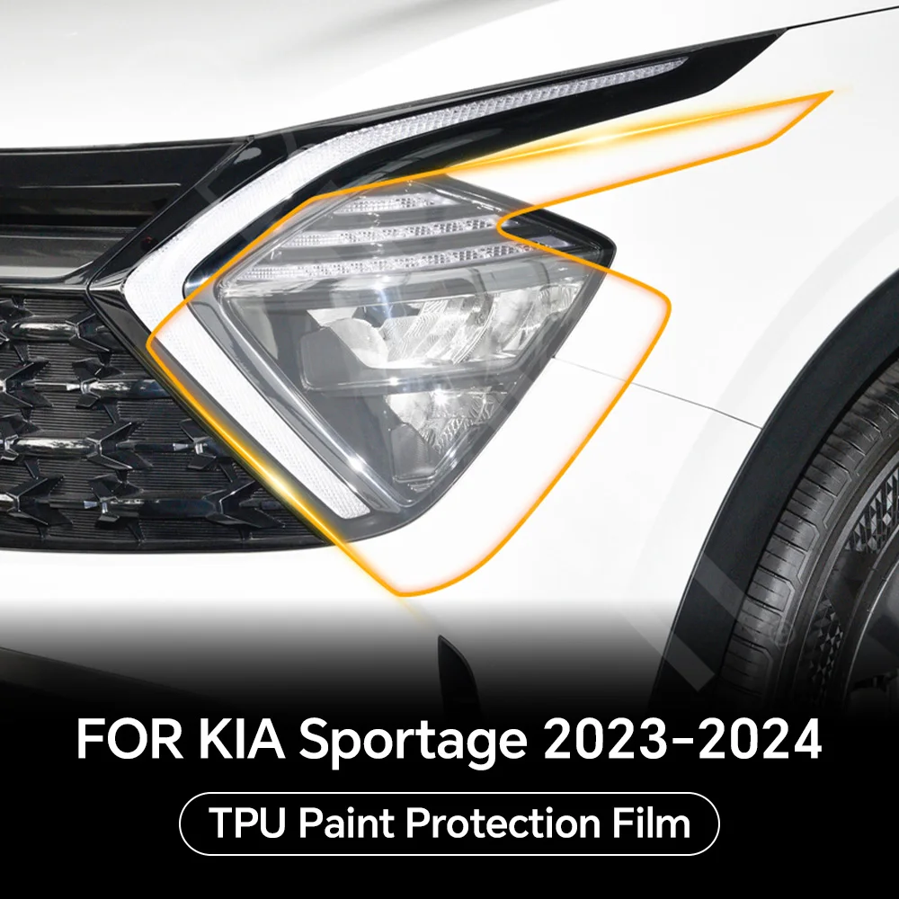 

For KIA SPORTAGE 2023 2024 Headlight Rearview Door Sills Triangle Anti-Scratch TPU Protection Film Precut Clear PPF Resistant