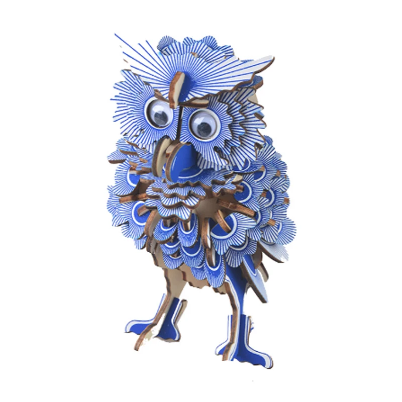 Owl Children 3d Puzzle Wooden Puzzle Toy 3d Game Puzzle Creative Handmade Children's Toys Diy Gifts p108