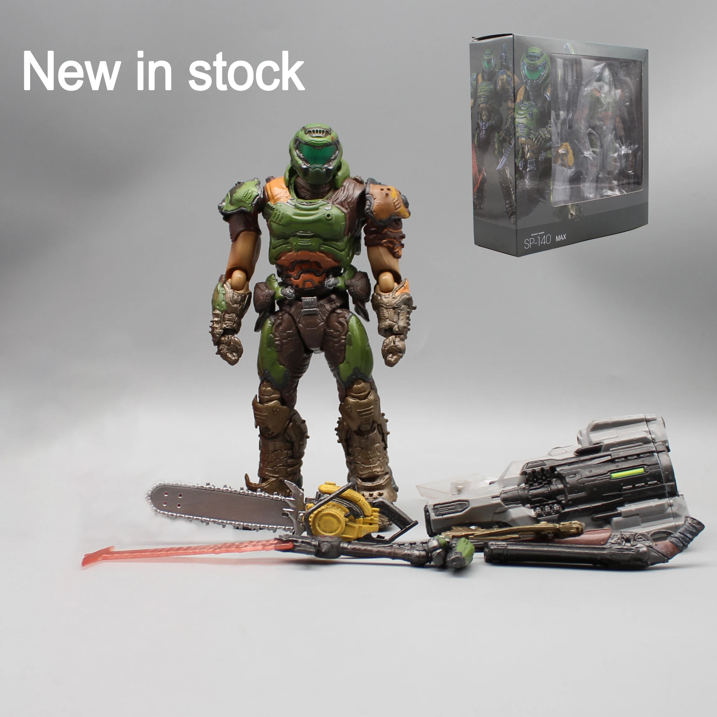 17cm Figma SP-140 Doom Slayer Eternal Action Figure Collection Model Statue Anime Destroy Warrior Doom Movable Figurine Toy Gift