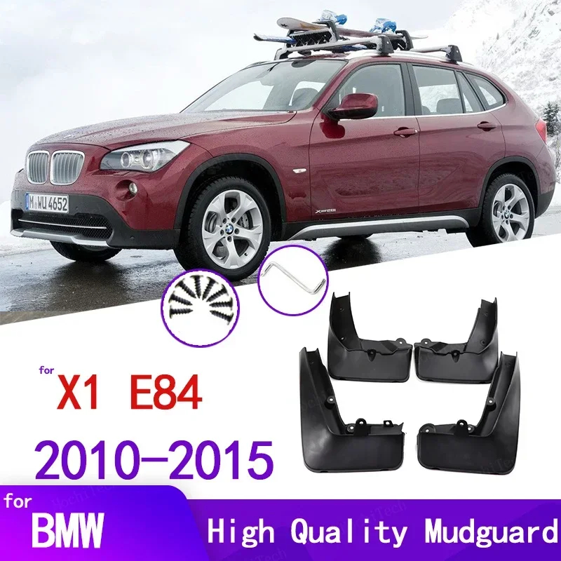 

Брызговики черные для BMW X1 E84 2010-2015, 4 шт.