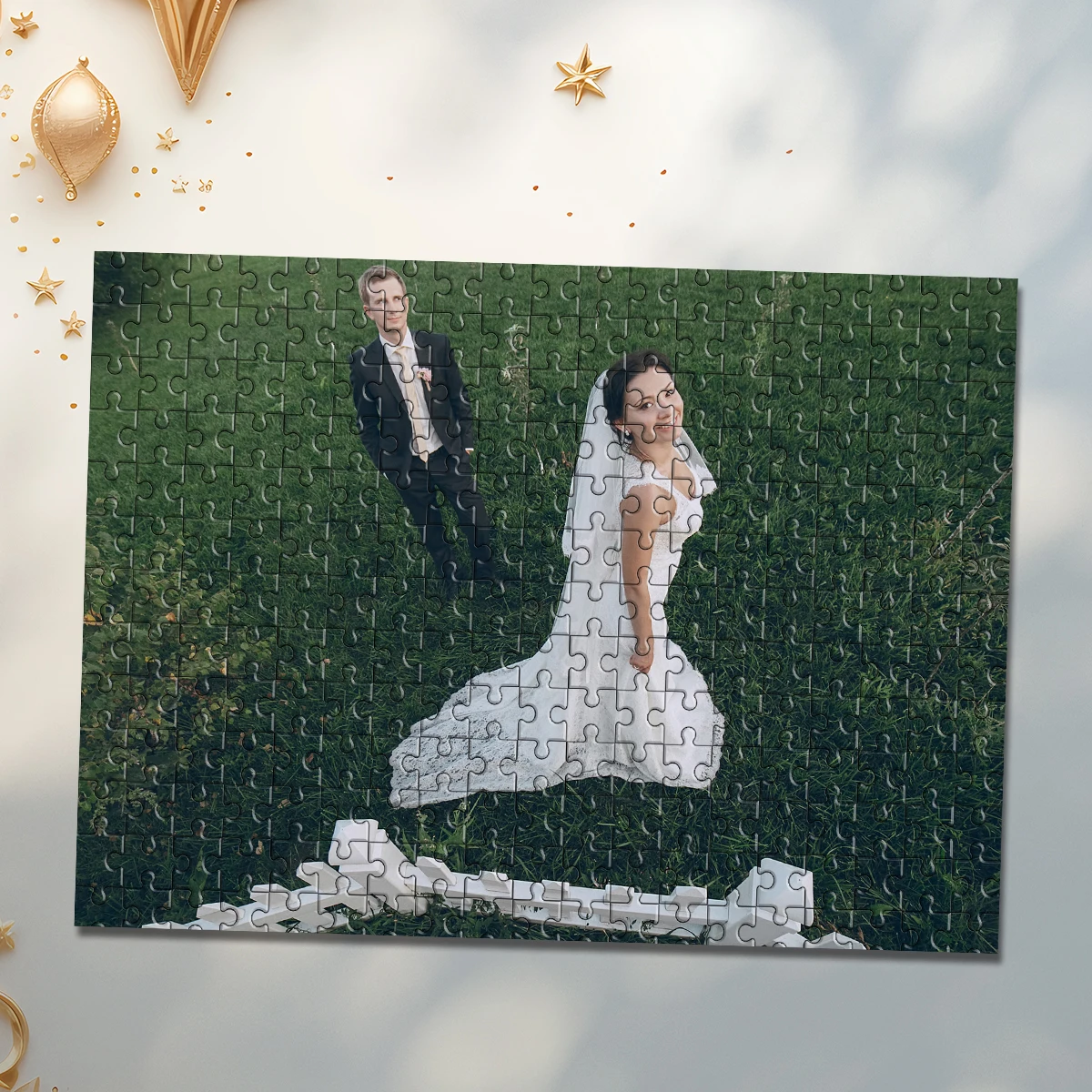 Home Decor Pt - 35/300/500/1000pcs Personalized Custom Photo Puzzle wedding