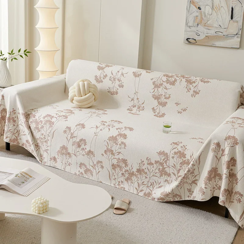 Verão cobertor de seda gelo nordic flores sofá cobertor primavera e verão ar condicionado cobertor escritório nap xale sofá toalha casa